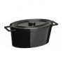 Mini-cocotte ovale noire avec couvercle 7cl PQ50