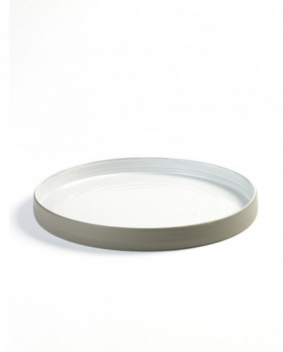Assiette plate rond taupe...