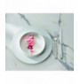 Assiette plate rond blanc porcelaine Ø 28,5 cm L' Perles De Rosee Blanches Degrenne