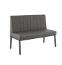 Wendy banquette métal noir simili colorado anthracite